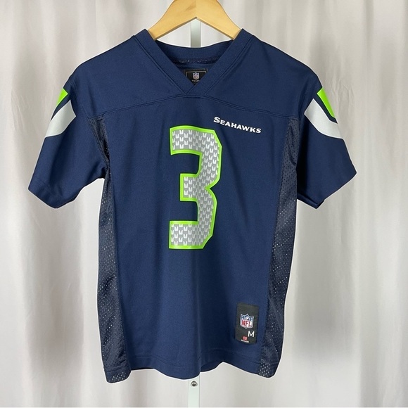 Seahawks Wilson #3 Youth Medium 10/12 Football Jersey Sports NFL Team Apparel - Picture 2 of 7